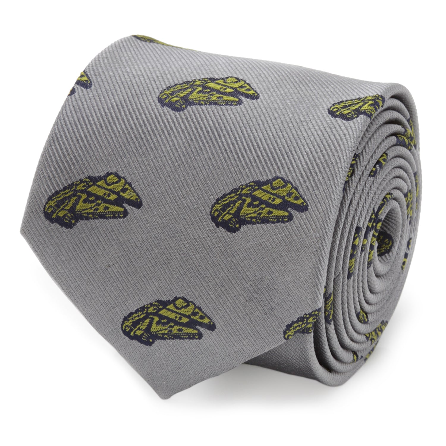  Cufflinks Millennium Falcon Gray Men's Tie - Default Title - Bonton