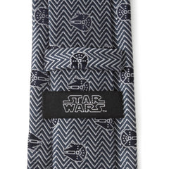 Millennium Falcon Herringbone Blue Men's Tie