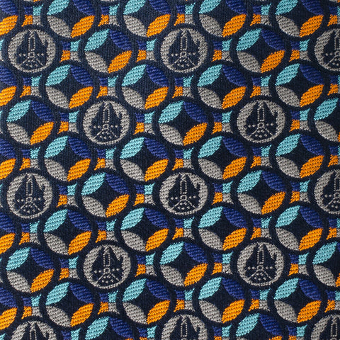 Falcon Motif Navy Blue Men's Tie