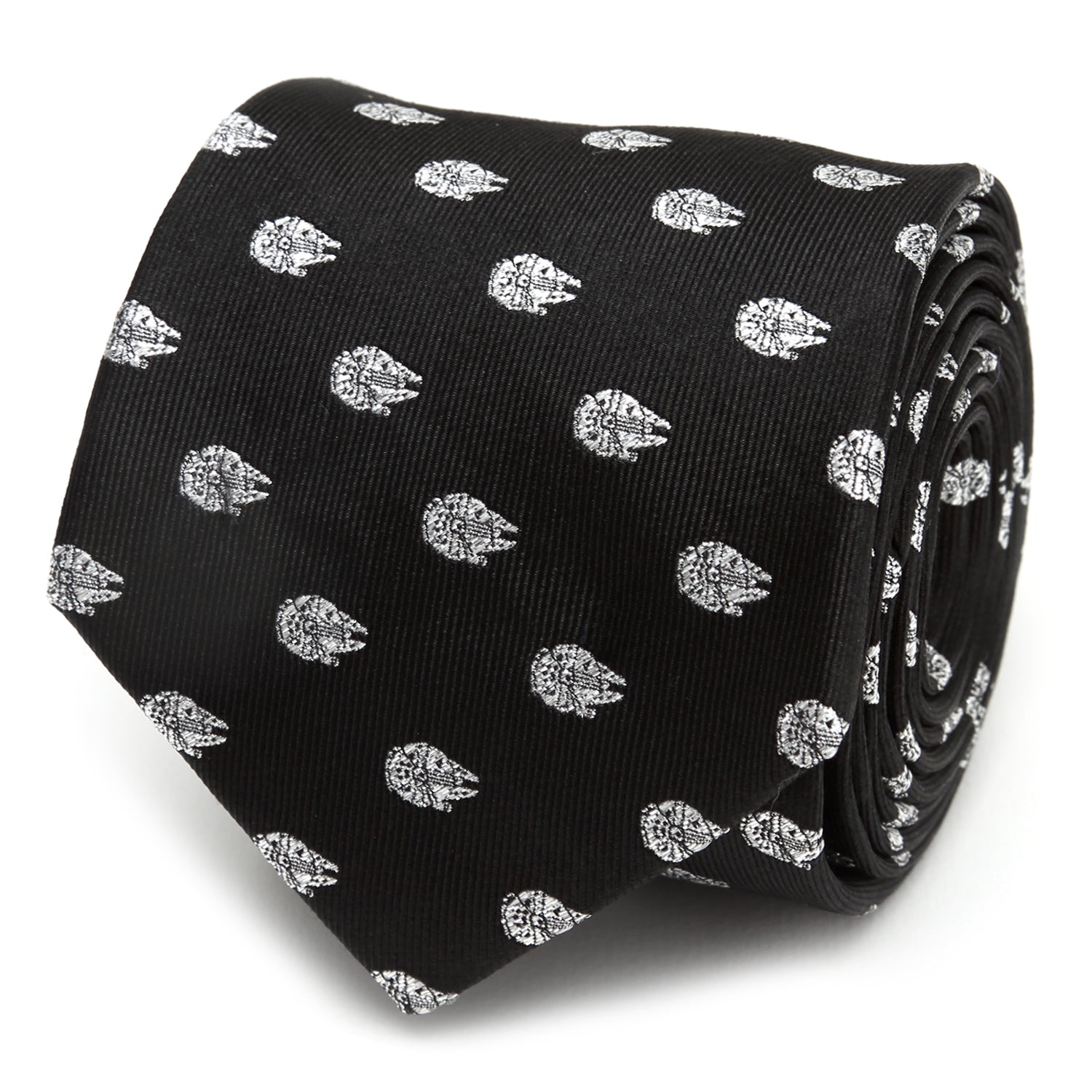  Cufflinks Millennium Falcon Metallic Silver Men's Tie - Default Title - Bonton