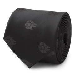 Millennium Falcon Black Tonal Men's Tie