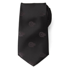 Millennium Falcon Black Tonal Men's Tie