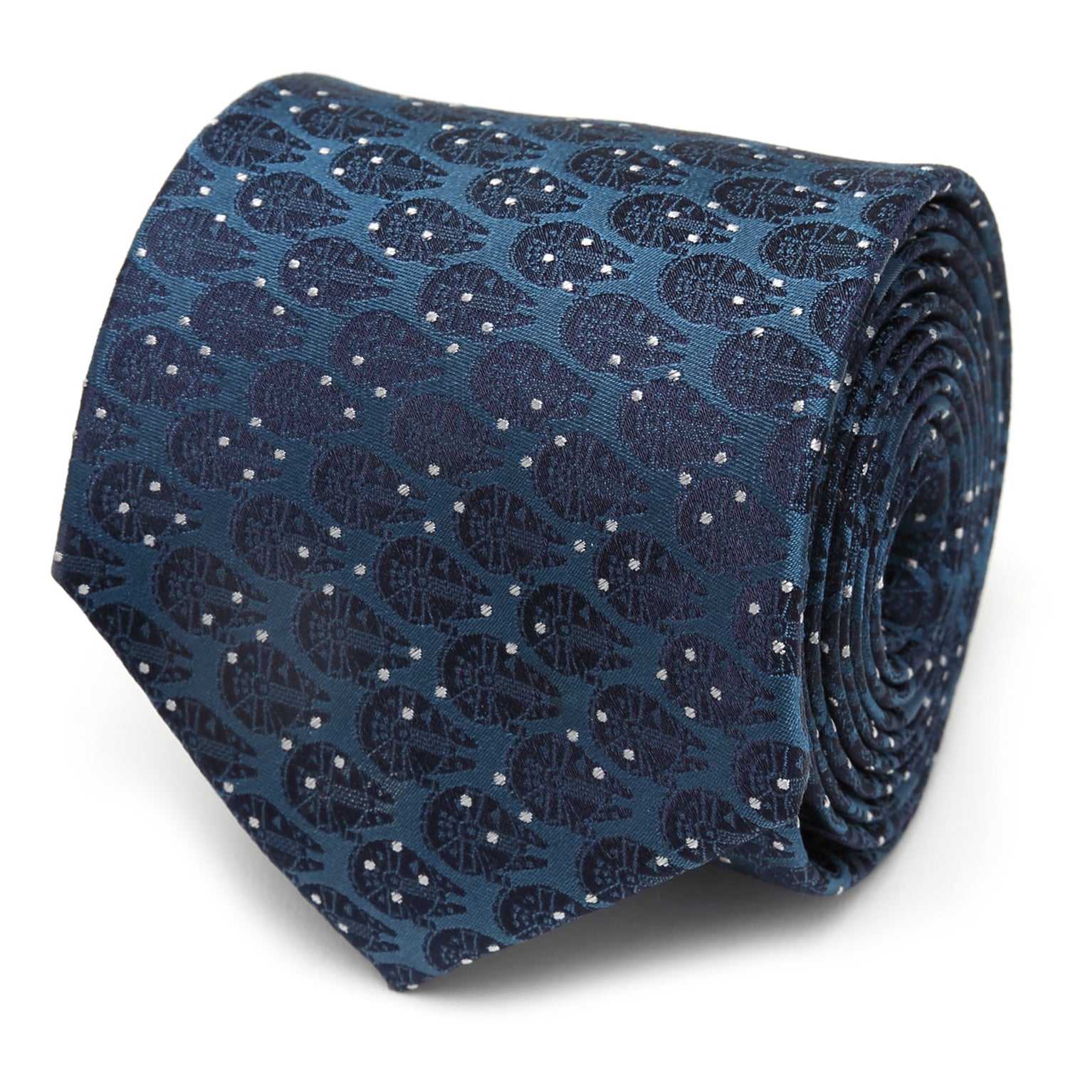  Cufflinks Millennium Falcon Dot Blue Men's Tie - Default Title - Bonton