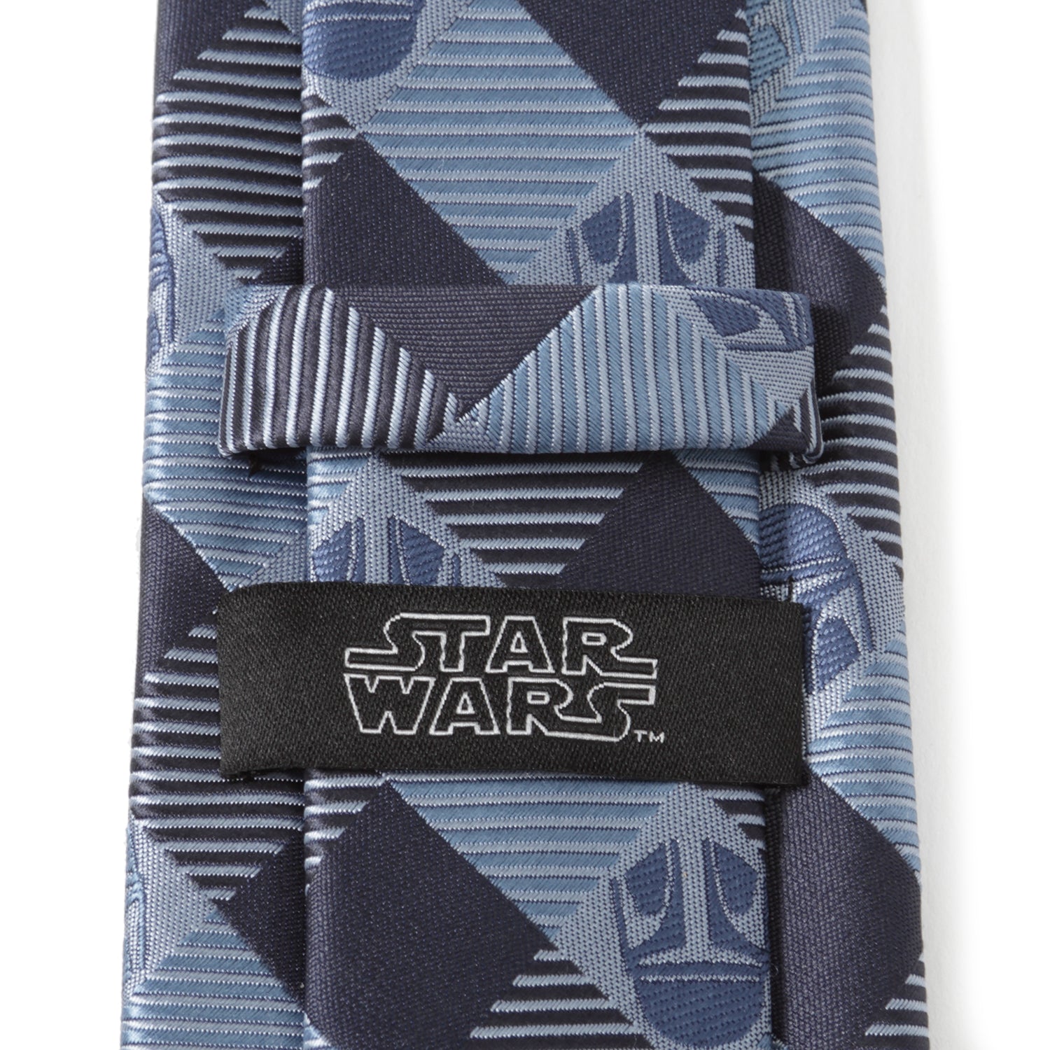  Cufflinks Star Wars Mando Helmet Check Blue Mens Tie - Default Title - Bonton