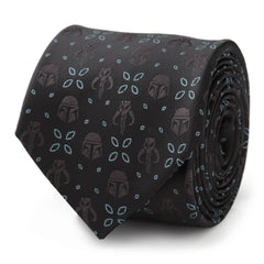 Mandalorian Motif Black Men's Tie