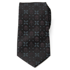 Mandalorian Motif Black Men's Tie