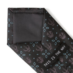 Mandalorian Motif Black Men's Tie