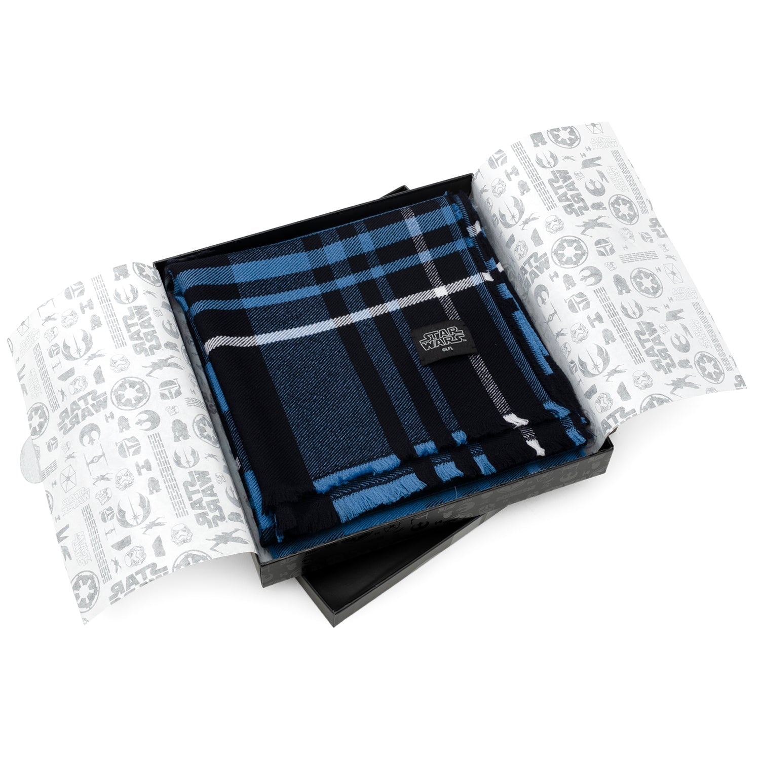  Cufflinks Mandalorian Blue Tartan Scarf - Default Title - Bonton