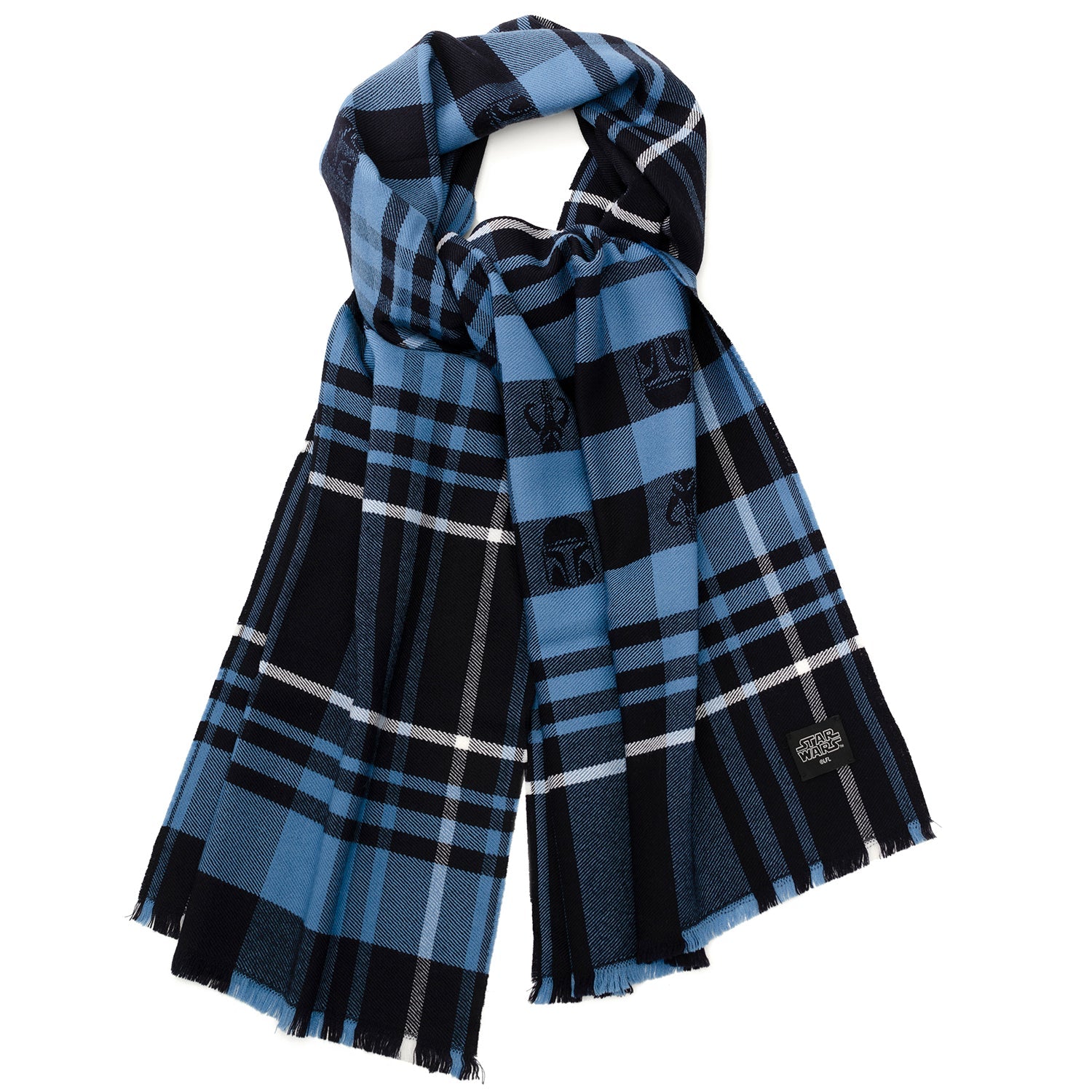  Cufflinks Mandalorian Blue Tartan Scarf - Default Title - Bonton