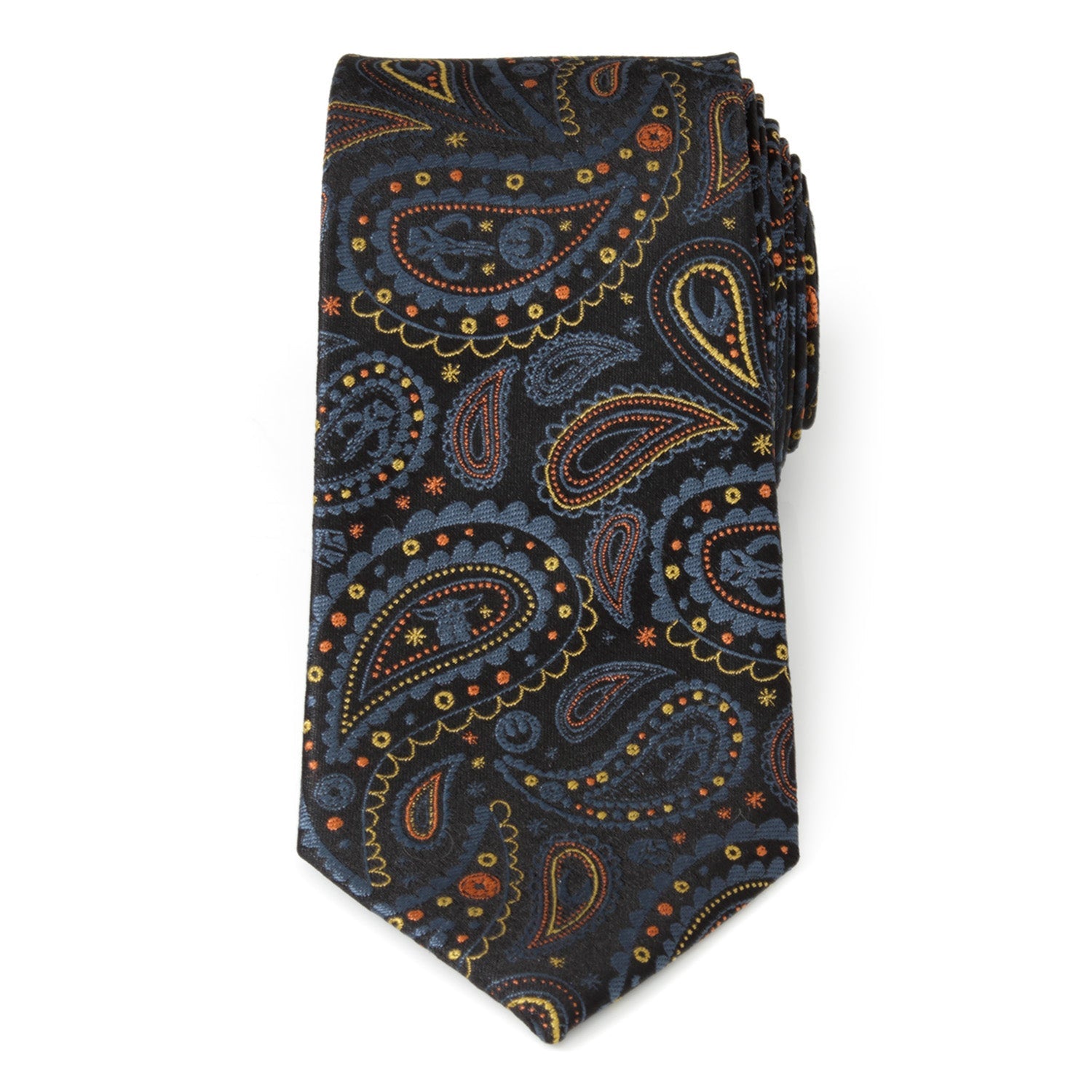  Cufflinks Mandalorian Black Paisley Men's Tie - Default Title - Bonton