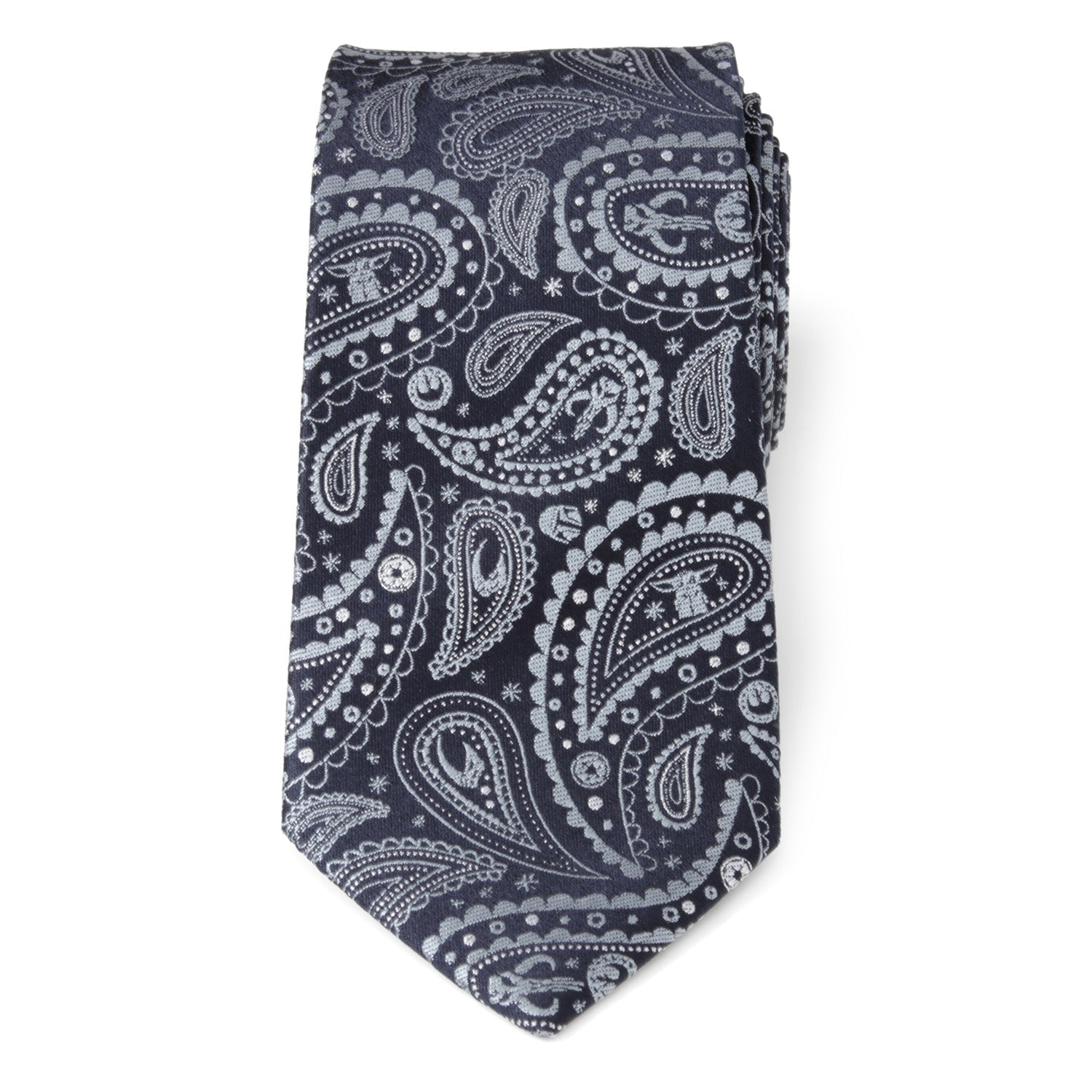  Cufflinks Mandalorian Blue Paisley Men's Tie - Default Title - Bonton