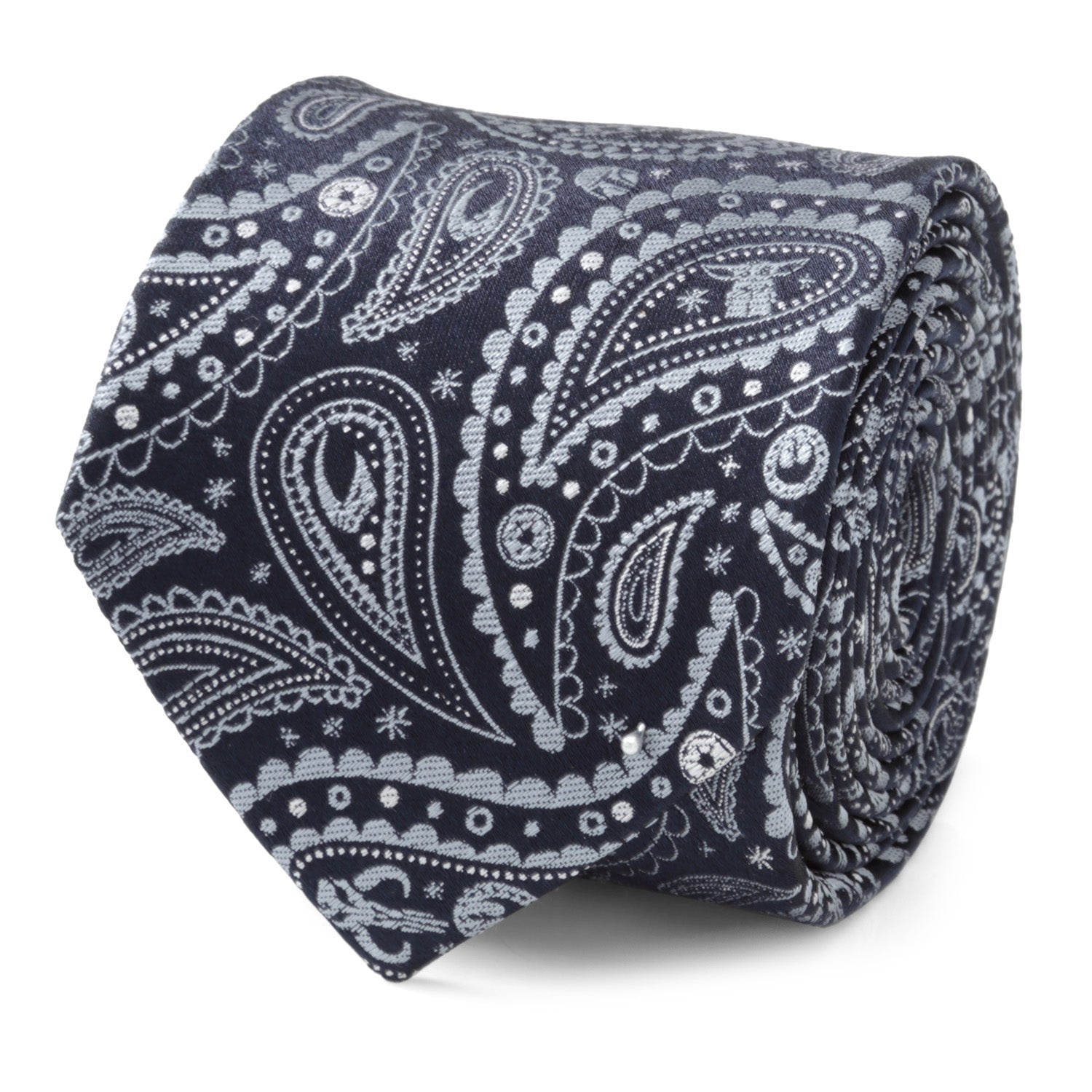  Cufflinks Mandalorian Blue Paisley Men's Tie - Default Title - Bonton