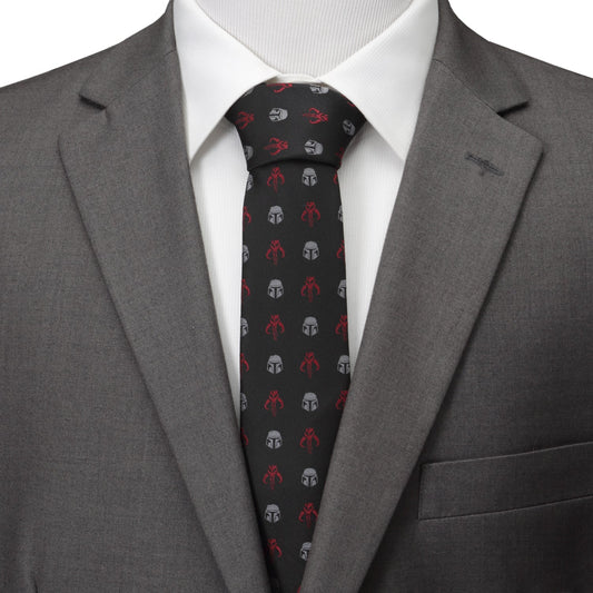 Star Wars Mando Black Red Men's Tie