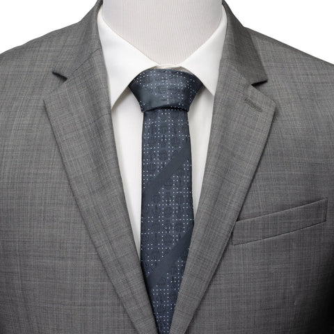 Mandalorian Blue Stripe Dotted Men's Tie