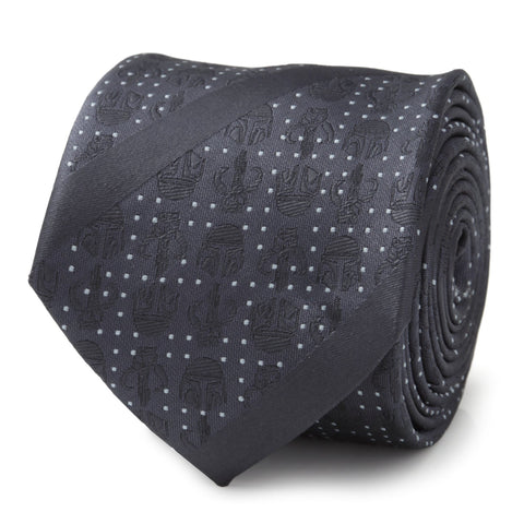 Mandalorian Blue Stripe Dotted Men's Tie