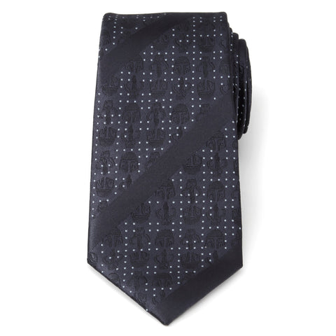 Mandalorian Blue Stripe Dotted Men's Tie