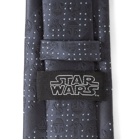 Mandalorian Blue Stripe Dotted Men's Tie