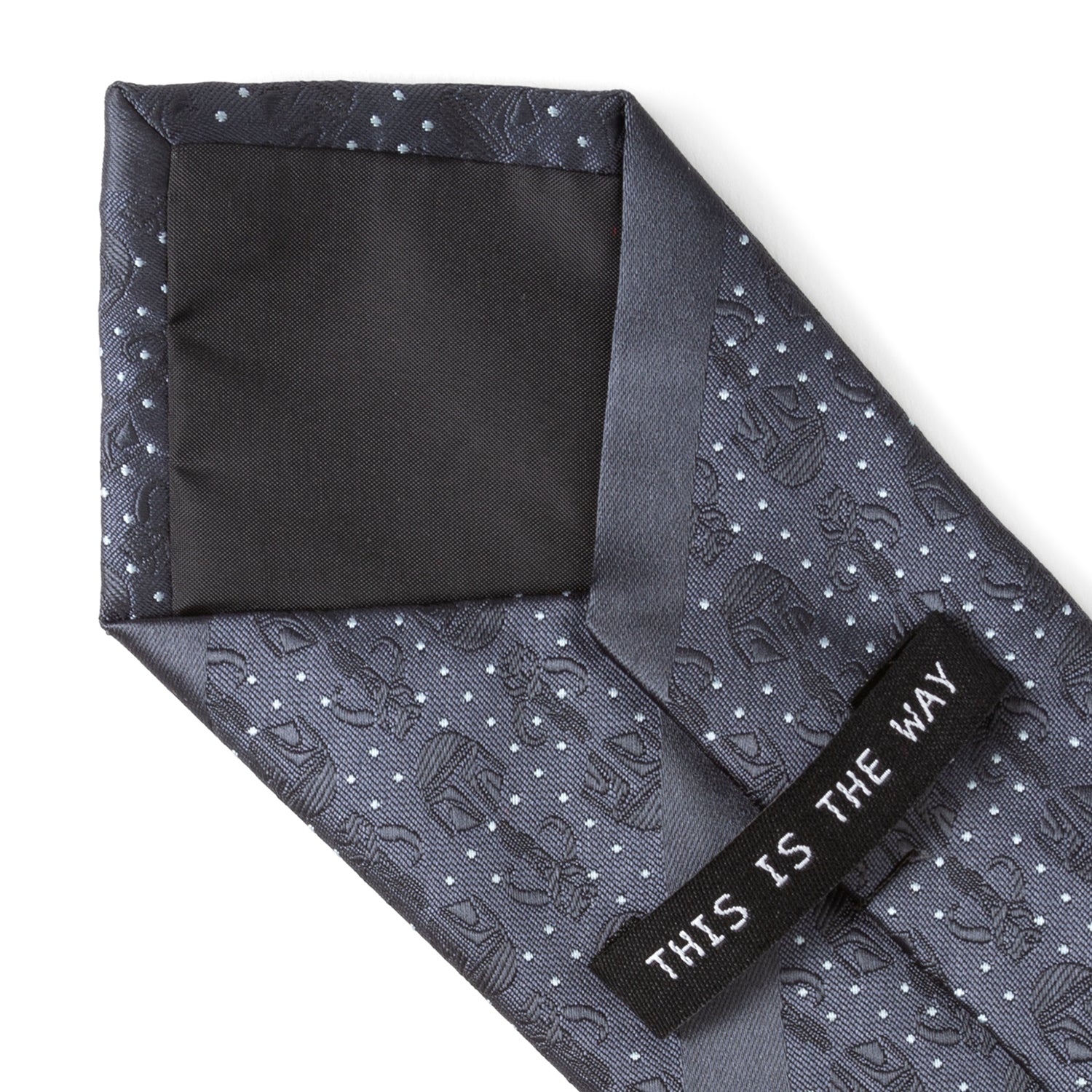  Cufflinks Mandalorian Blue Stripe Dotted Men's Tie - Default Title - Bonton