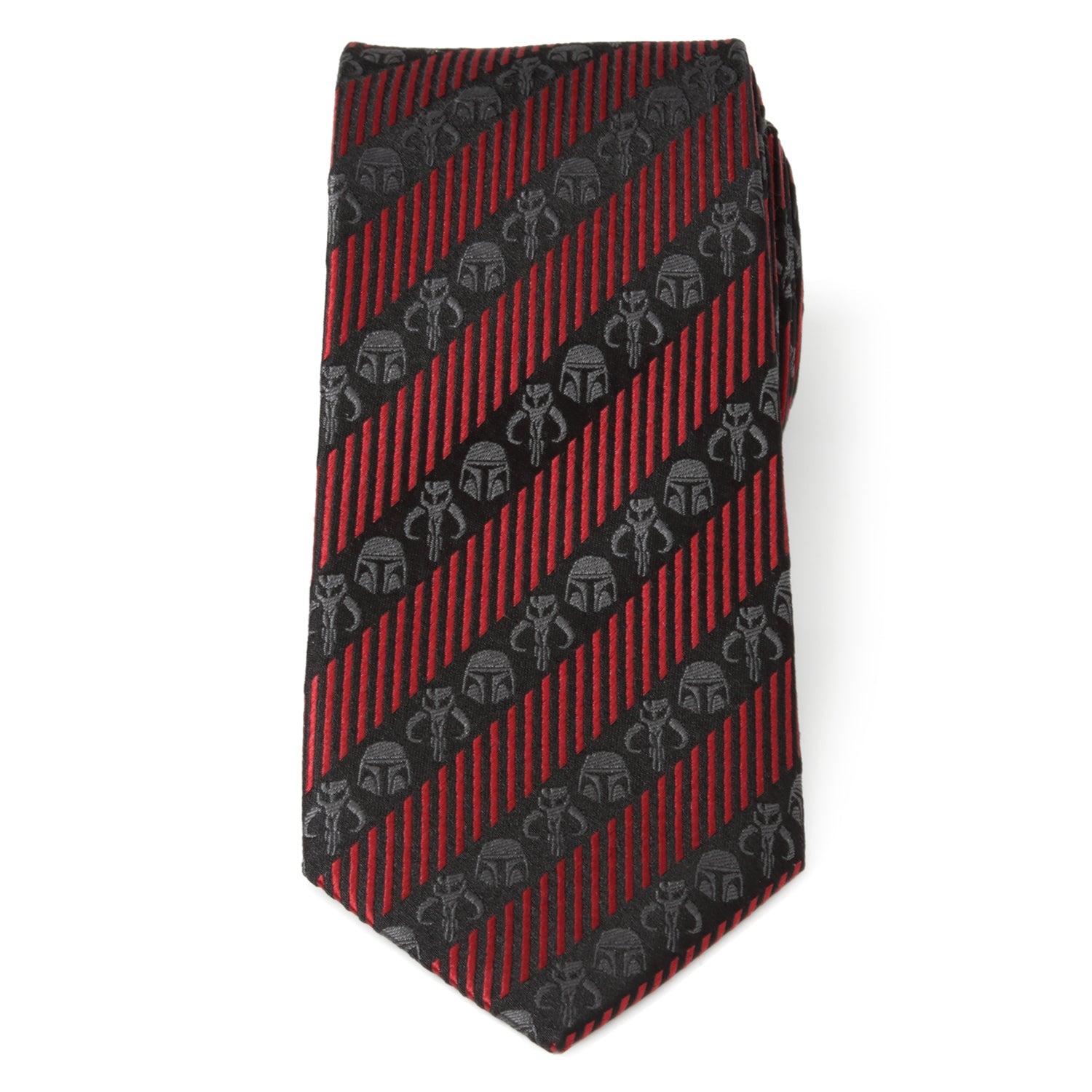  Cufflinks Mandalorian Black Red Stripe Men's Tie - Default Title - Bonton