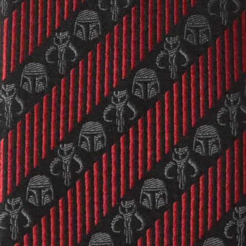 Mandalorian Black Red Stripe Men's Tie
