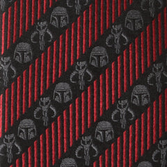 Mandalorian Black Red Stripe Men's Tie