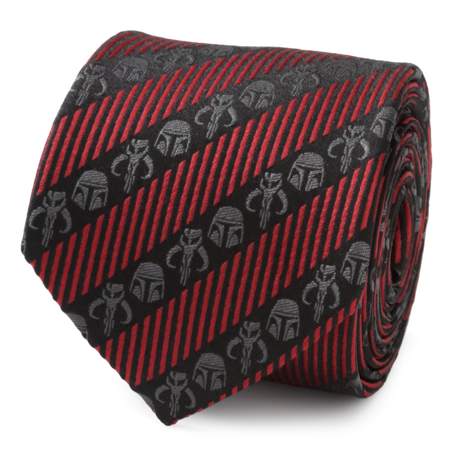  Cufflinks Mandalorian Black Red Stripe Men's Tie - Default Title - Bonton