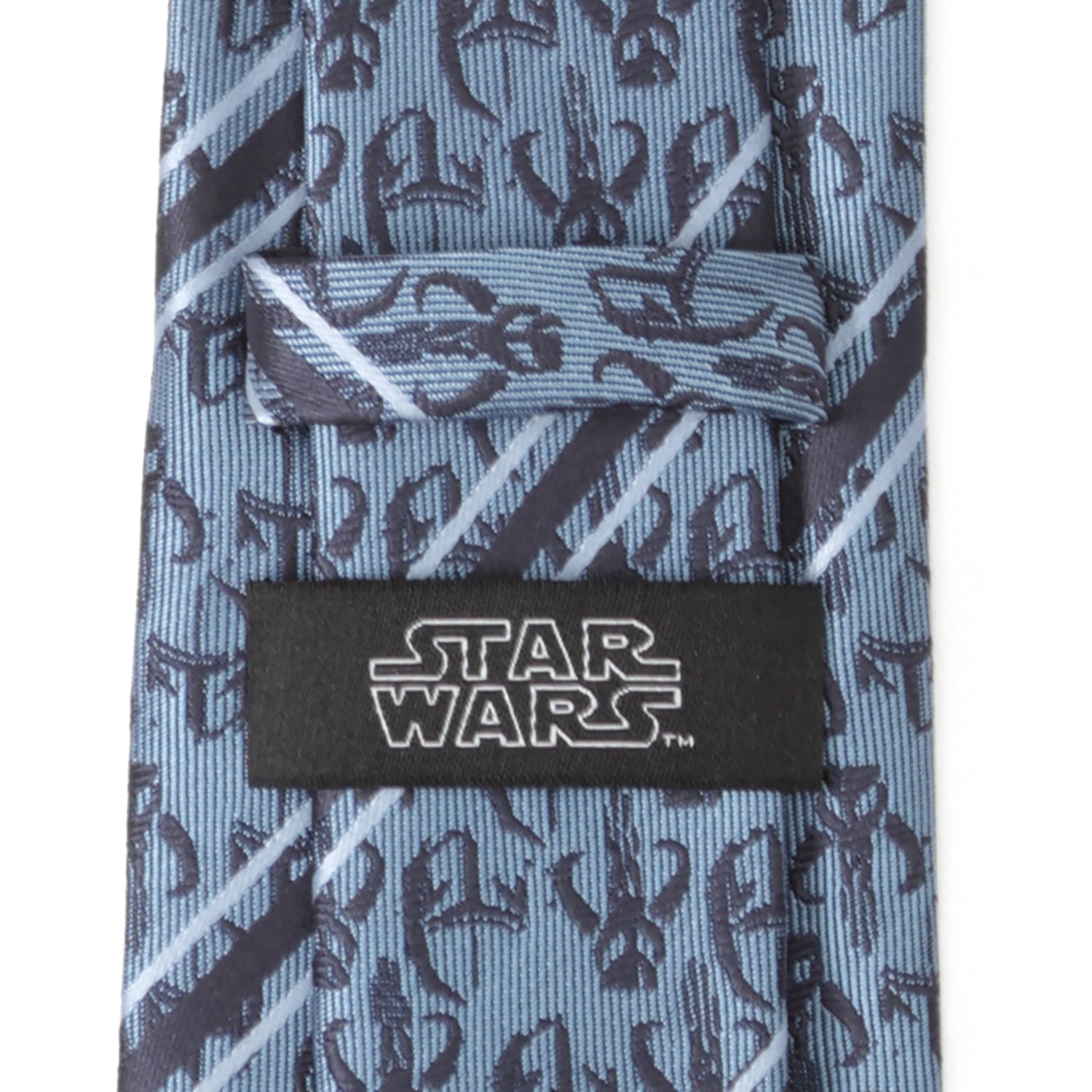  Cufflinks Star Wars Mando Navy Stripe Men's Tie - Default Title - Bonton