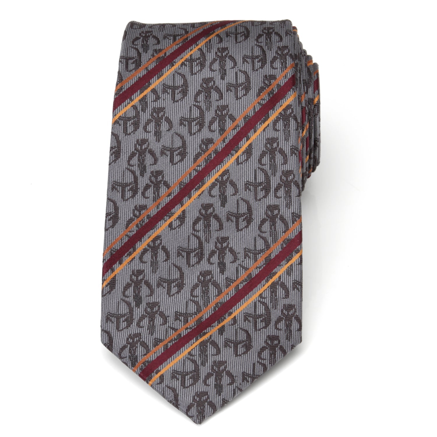  Cufflinks Star Wars Mando Stripe Gray Men's Tie - Default Title - Bonton