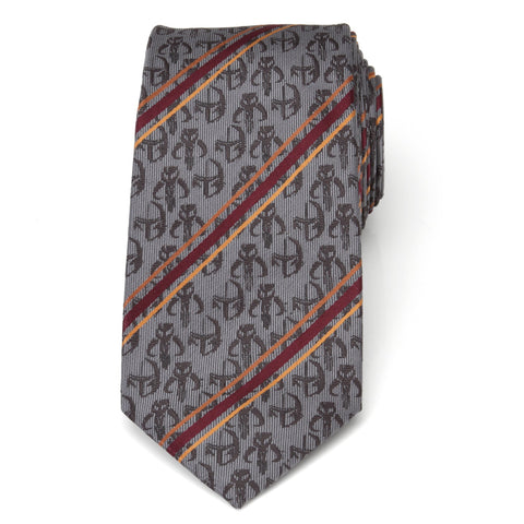 Star Wars Mando Stripe Gray Men's Tie