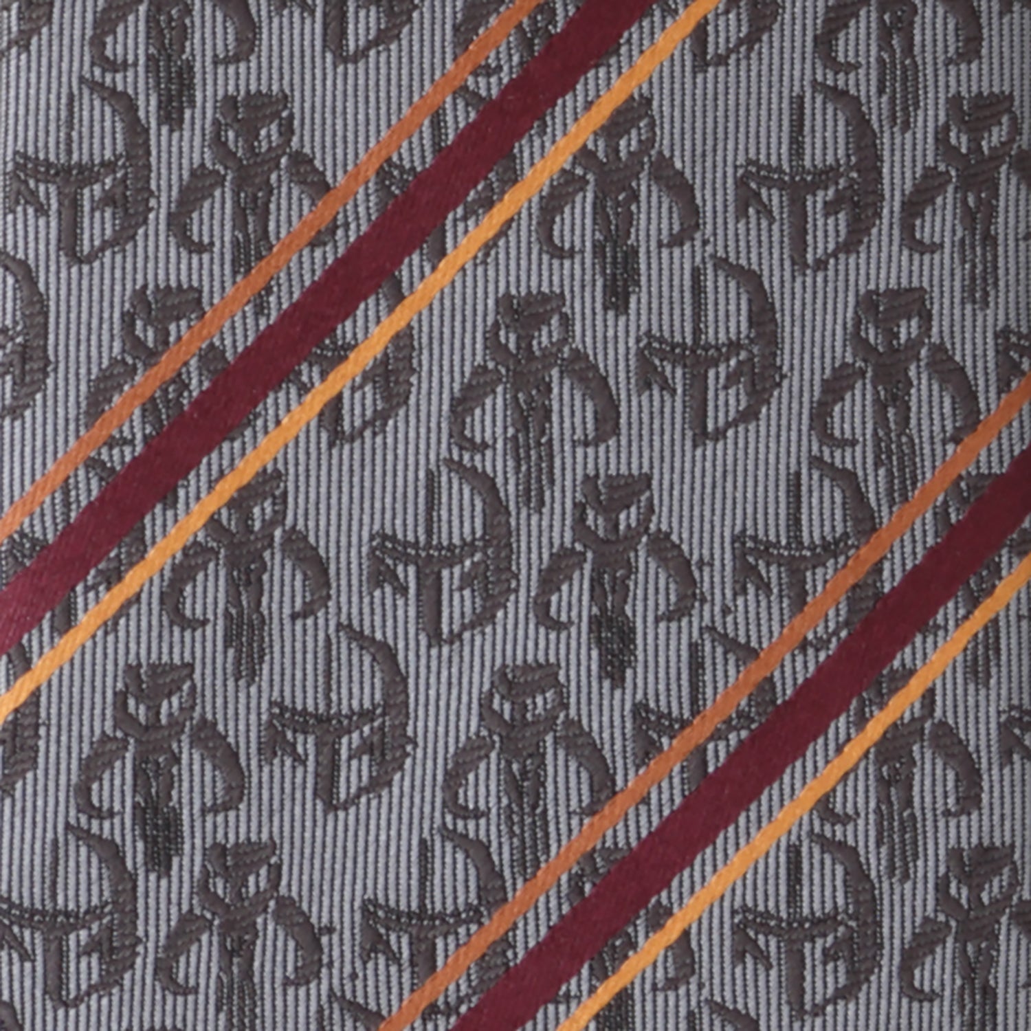  Cufflinks Star Wars Mando Stripe Gray Men's Tie - Default Title - Bonton