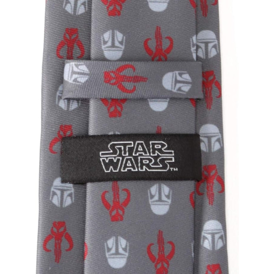  Cufflinks Star Wars Mando Gray Men's Tie - Default Title - Bonton