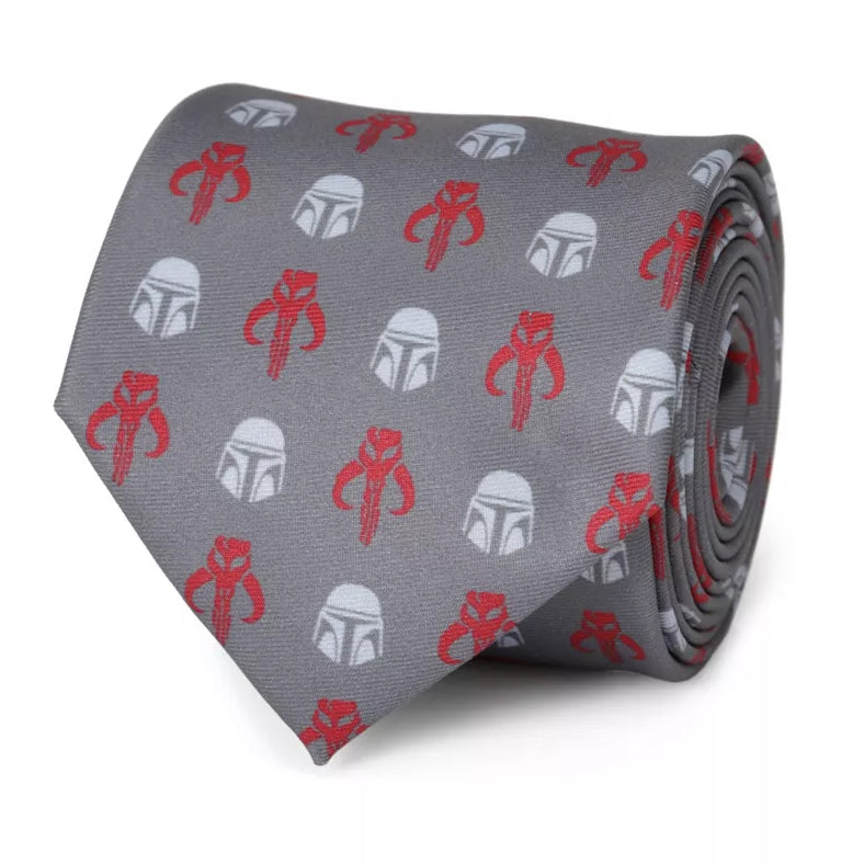  Cufflinks Star Wars Mando Gray Men's Tie - Default Title - Bonton