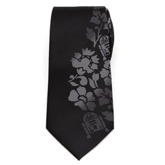 R2D2 Floral Black Men's Tie