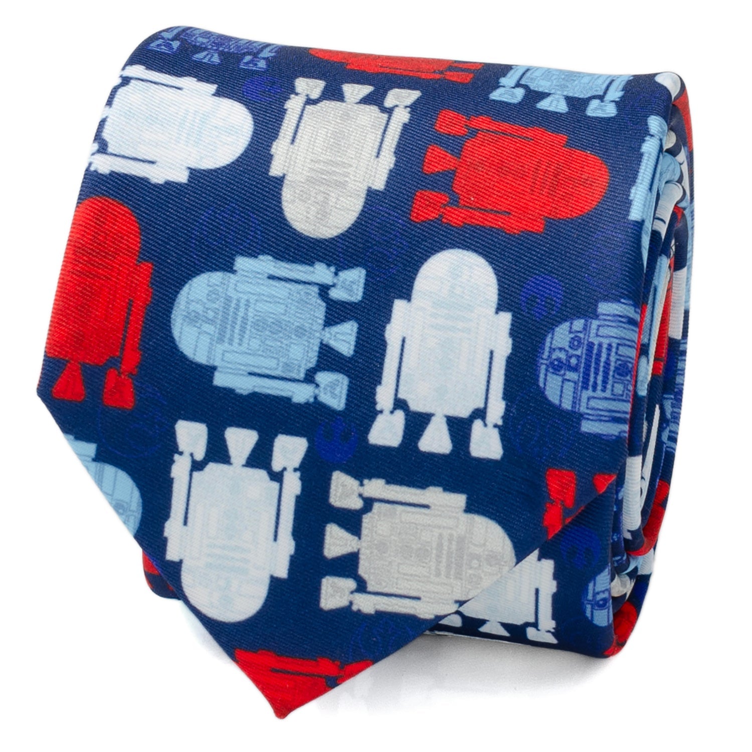  Cufflinks R2D2 Navy Men's Tie - Default Title - Bonton