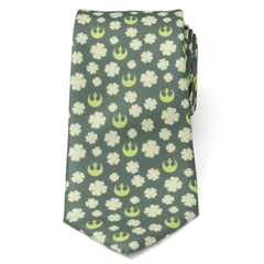 Rebel Shamrock Green Hidden Message Men's Tie