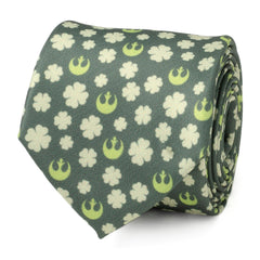 Rebel Shamrock Green Hidden Message Men's Tie