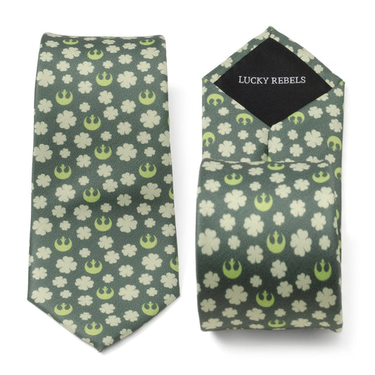 Rebel Shamrock Green Hidden Message Men's Tie