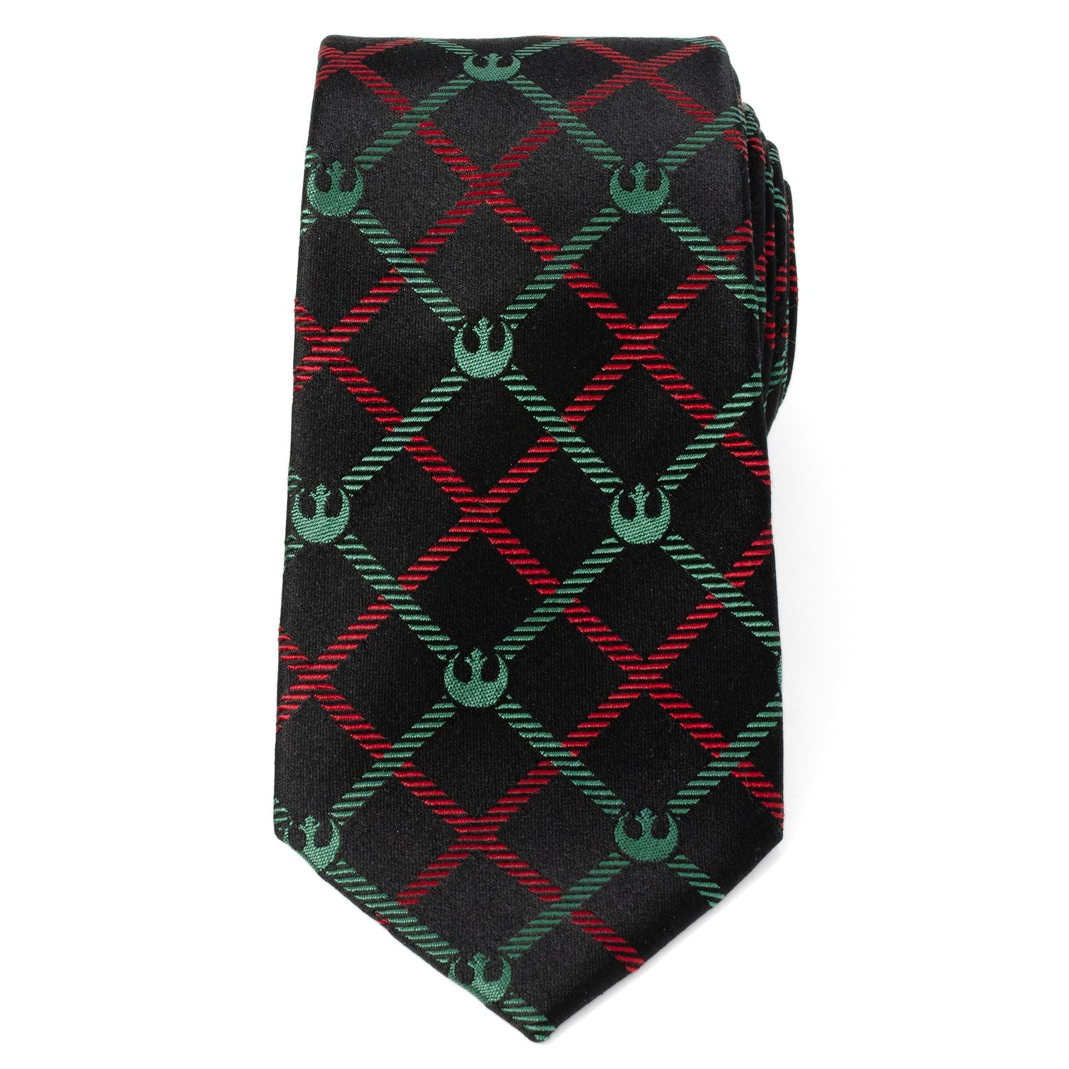  Cufflinks Rebel Red/Green Plaid Men's Tie - Default Title - Bonton