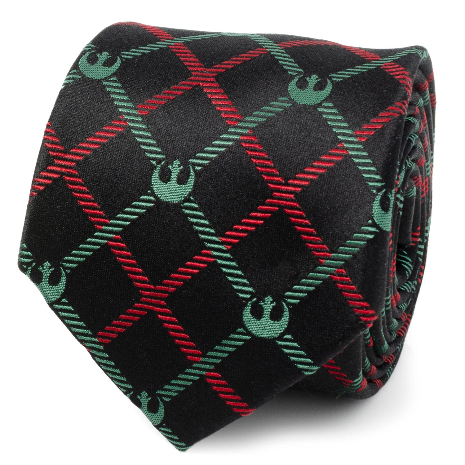  Cufflinks Rebel Red/Green Plaid Men's Tie - Default Title - Bonton