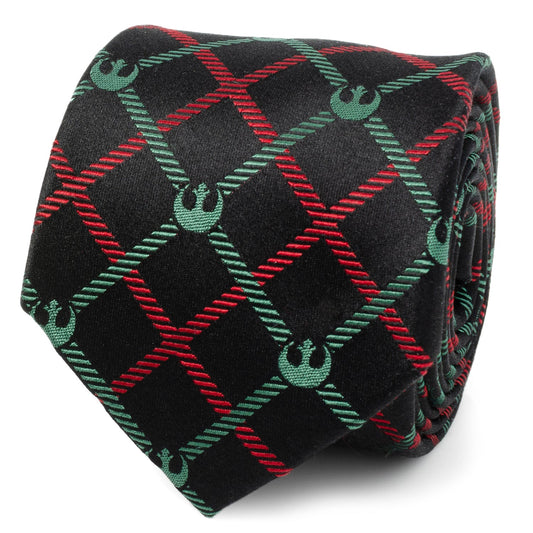 Rebel Red/Green Plaid Men's Tie