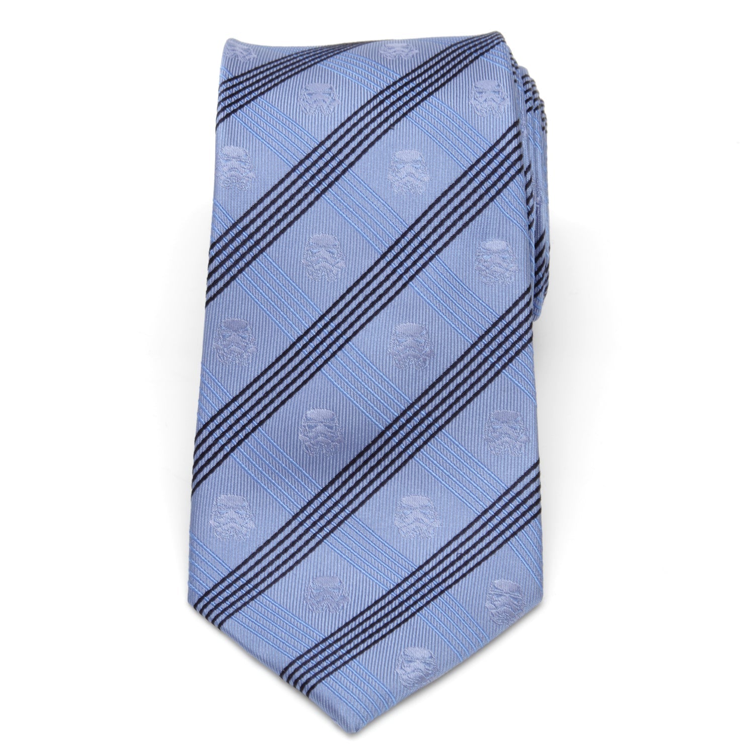  Cufflinks Stormtrooper Blue Plaid Tie - Default Title - Bonton