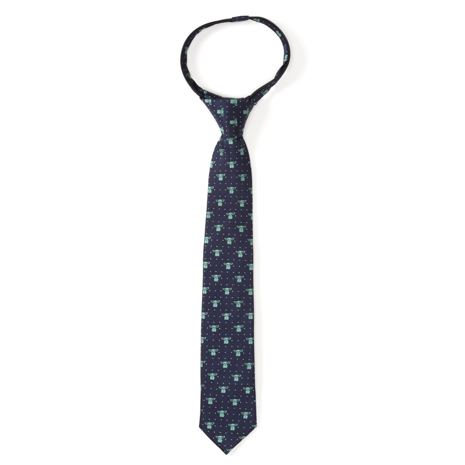  Cufflinks The Child Dotted Navy Boy's Zipper Tie - Default Title - Bonton