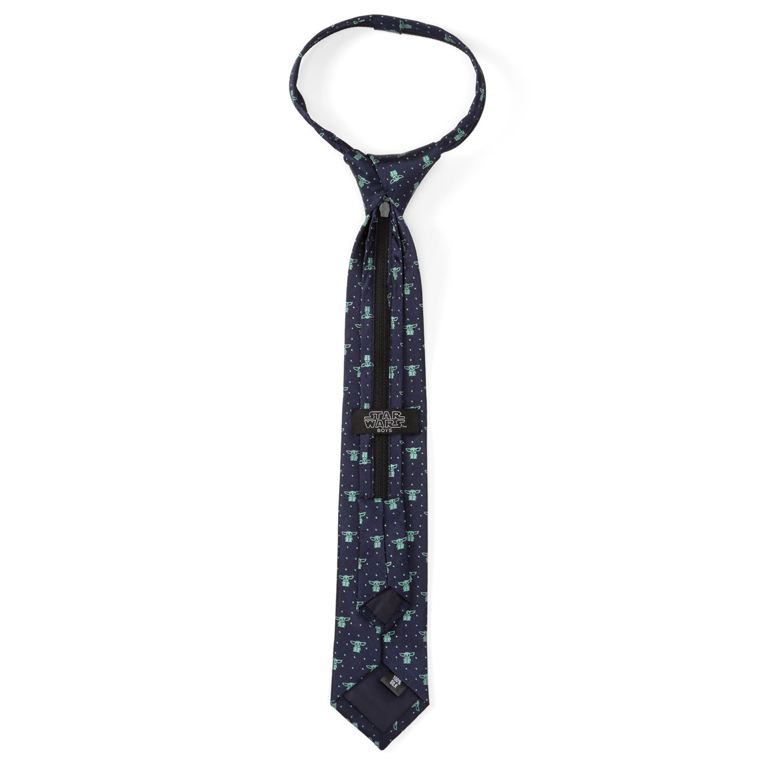  Cufflinks The Child Dotted Navy Boy's Zipper Tie - Default Title - Bonton