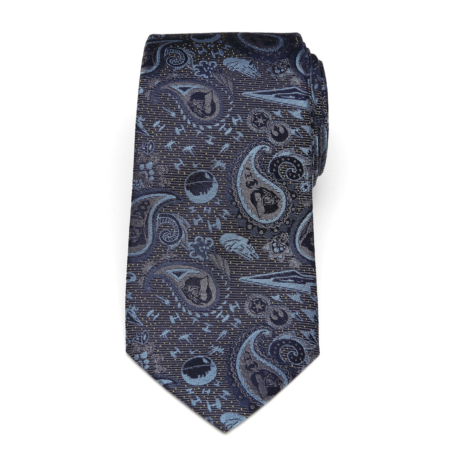  Cufflinks Vader Paisley Blue and Gray Men's Tie - Default Title - Bonton