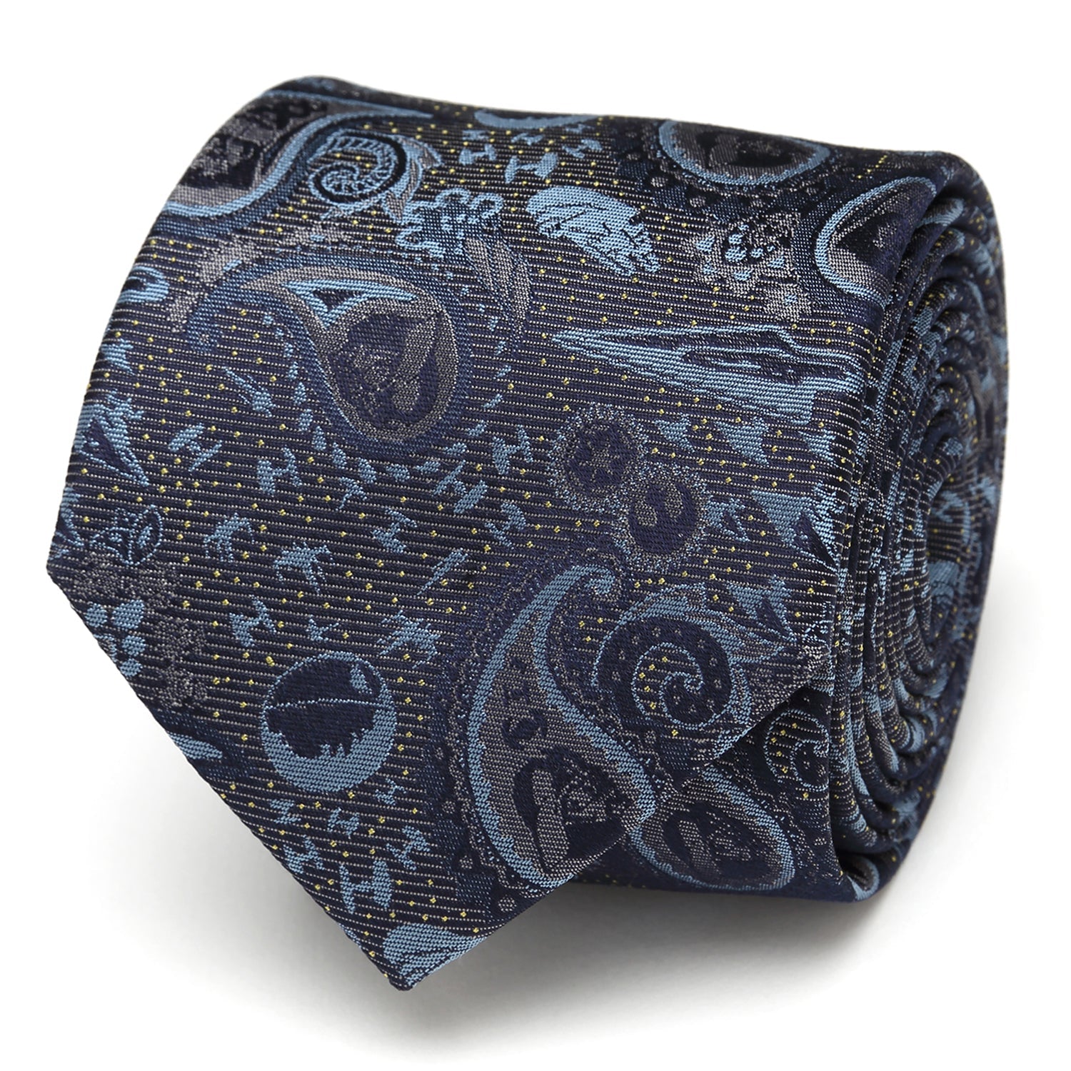  Cufflinks Vader Paisley Blue and Gray Men's Tie - Default Title - Bonton