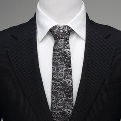 Vader Paisley Black and White Men's Tie