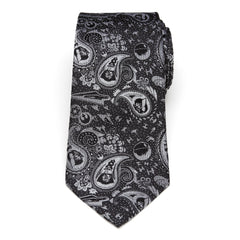 Vader Paisley Black and White Men's Tie