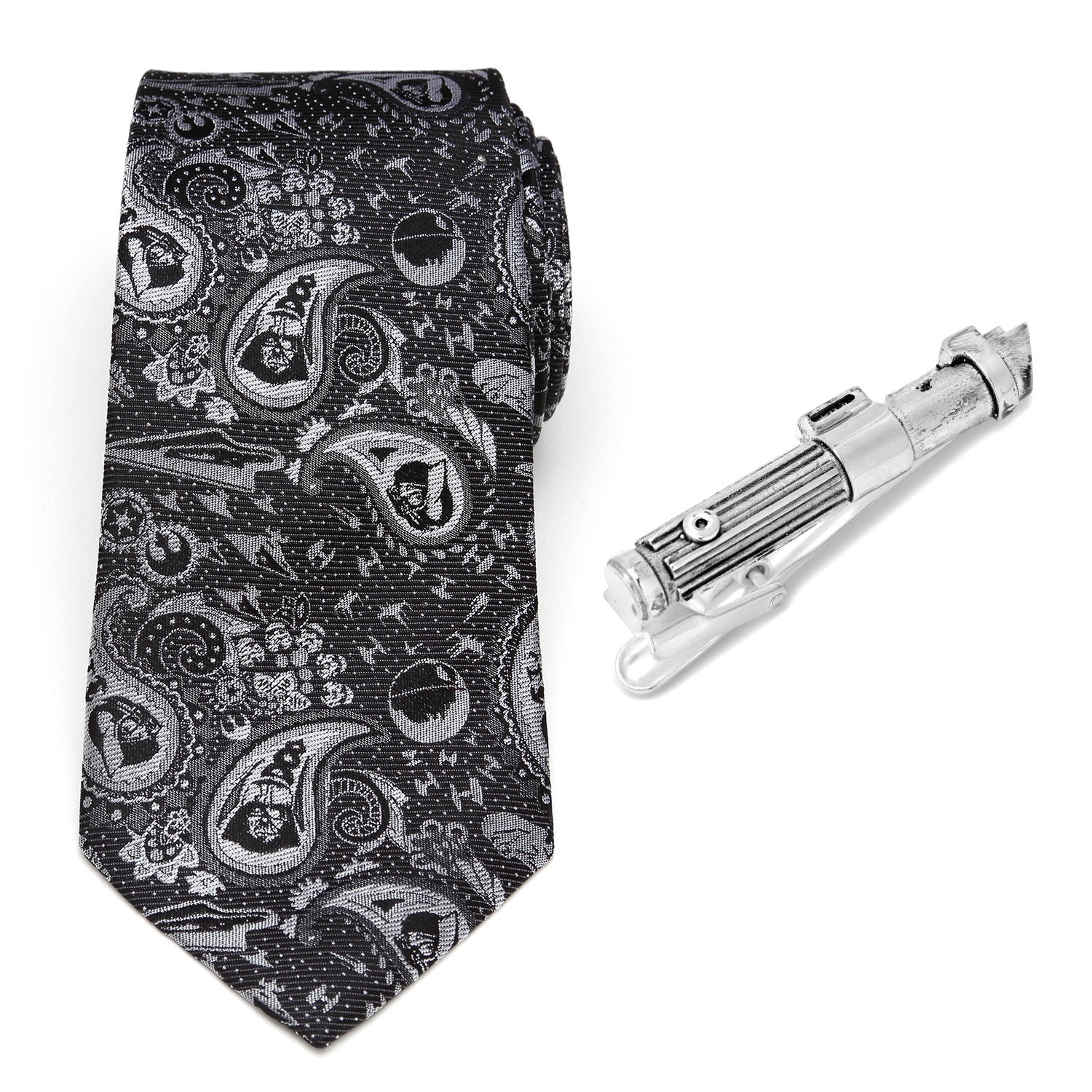  Cufflinks Darth Vader Favorites Necktie and Tie Clip Gift Set - Default Title - Bonton