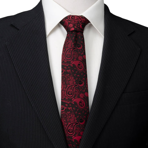 Vader Paisley Black and Red Men's Tie