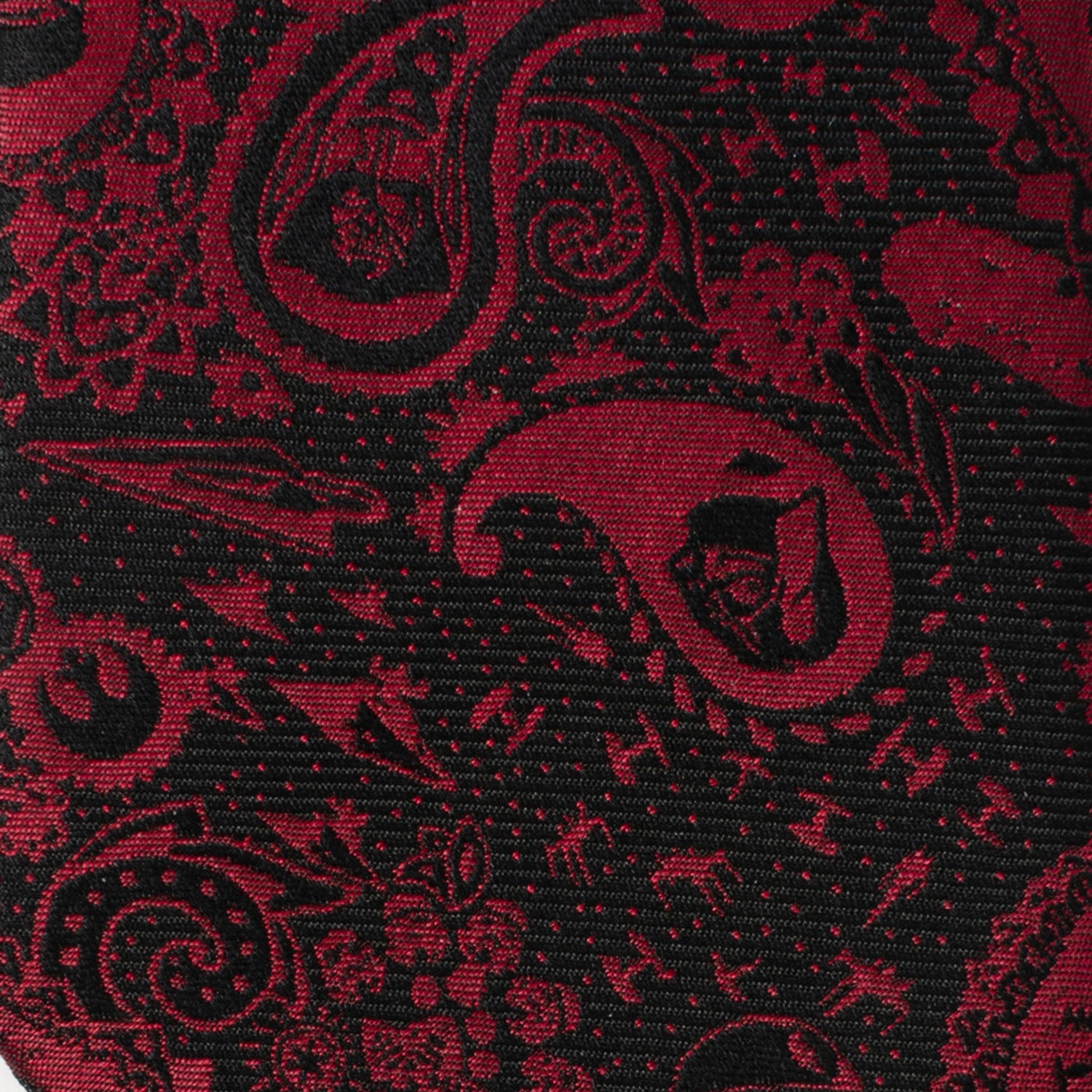  Cufflinks Vader Paisley Black and Red Men's Tie - Default Title - Bonton